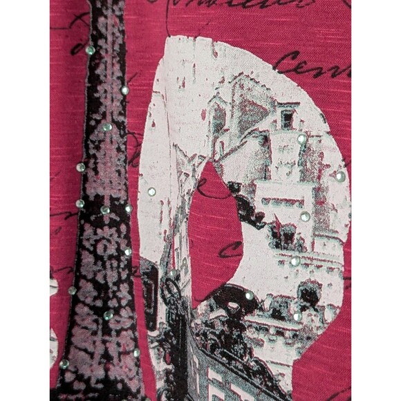 LOT OF 2 Lane Bryant AMORE PARIS MILAN FASHION T-Shirt Womens 26 28 Rhinestone - Picture 9 of 12